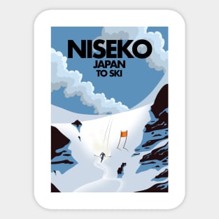 Niseko Japan ski print Sticker